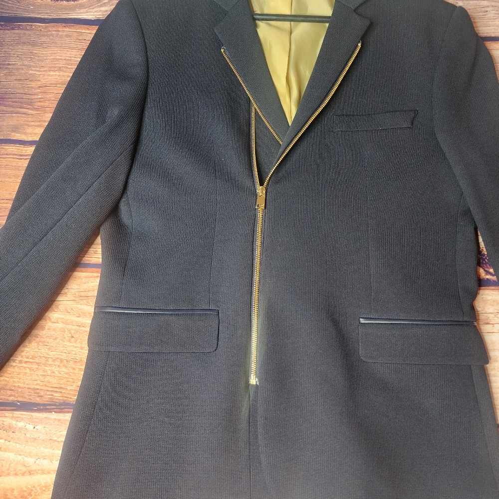 Rnt23 sport coat front zipper navy size 42